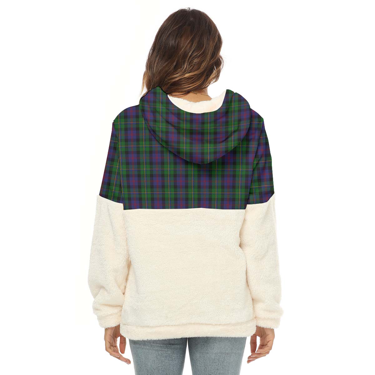 MacCallum Tartan Women's Borg Fleece Hoodie With Half Zip - Tartanvibesclothing