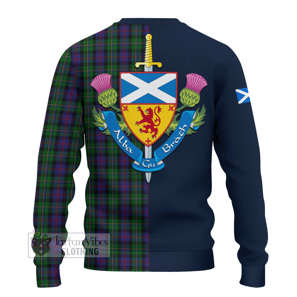 Tartan Vibes Clothing MacCallum Tartan Knitted Sweater with Scottish Lion Royal Arm Half Style