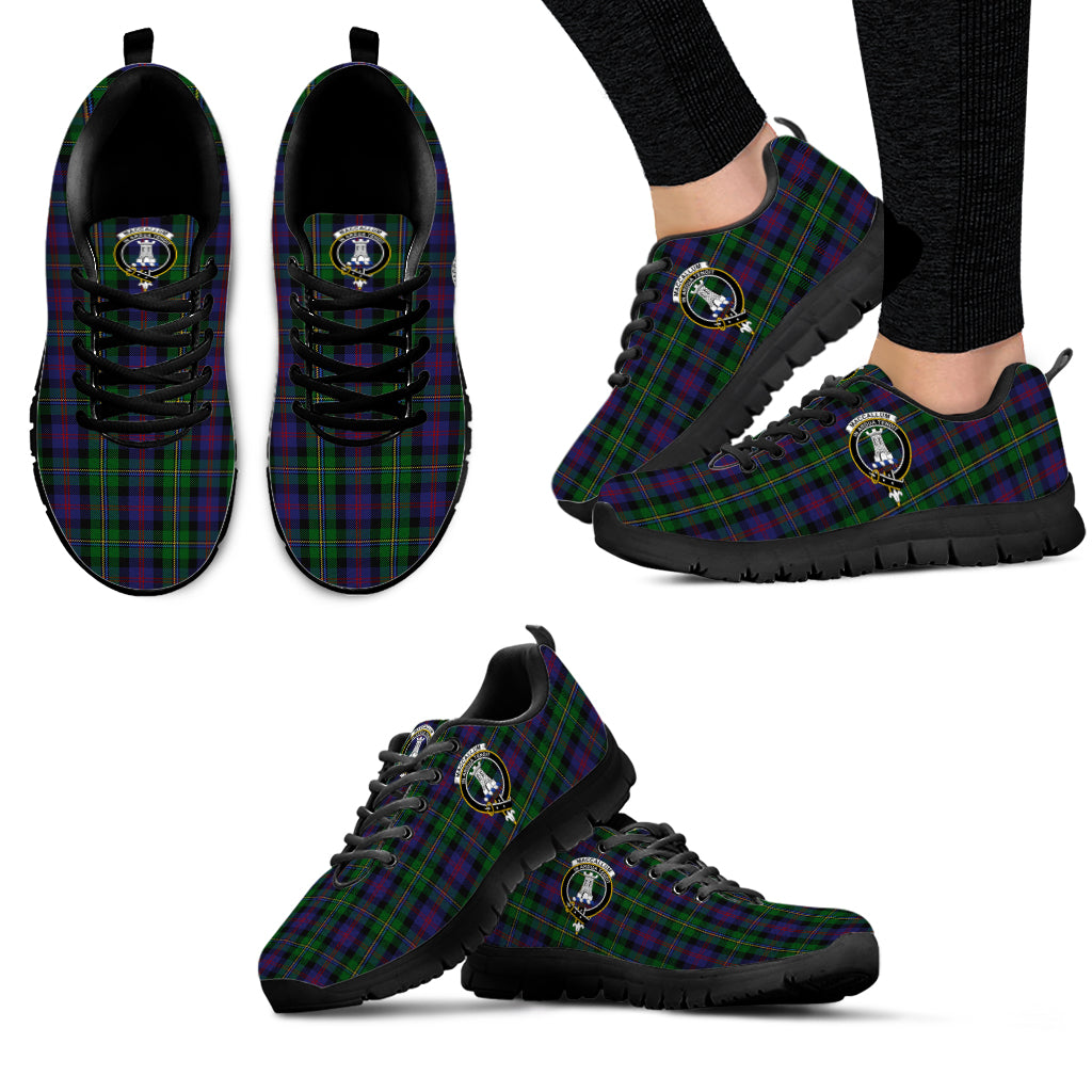 MacCallum (McCallum) Tartan Sneakers with Family Crest - Tartan Vibes Clothing