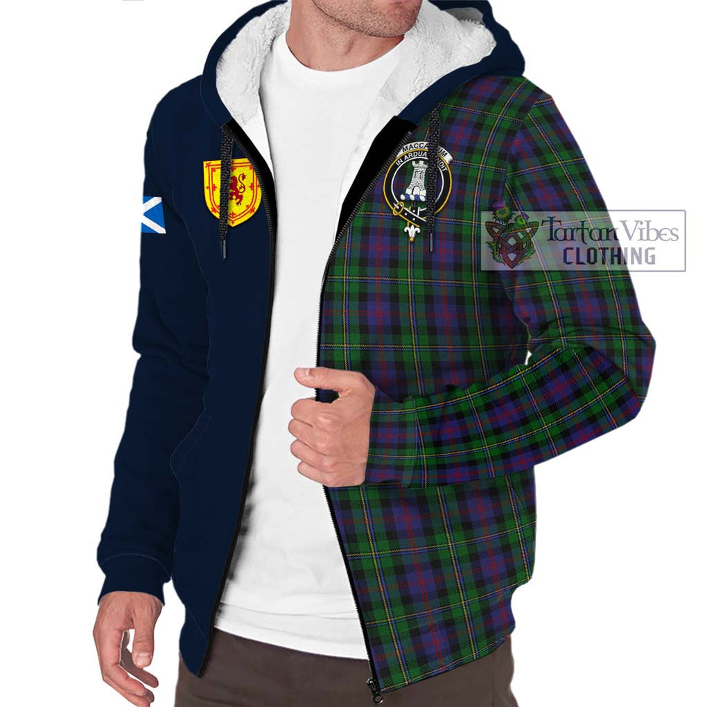 Tartan Vibes Clothing MacCallum Tartan Sherpa Hoodie with Scottish Lion Royal Arm Half Style