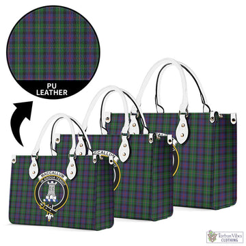 MacCallum (McCallum) Tartan Luxury Leather Handbags with Family Crest