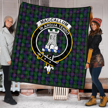 MacCallum (McCallum) Tartan Quilt with Family Crest