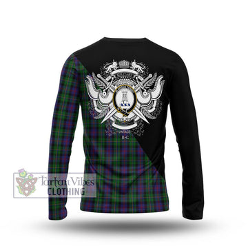 MacCallum (McCallum) Tartan Long Sleeve T-Shirt with Family Crest and Military Logo Style