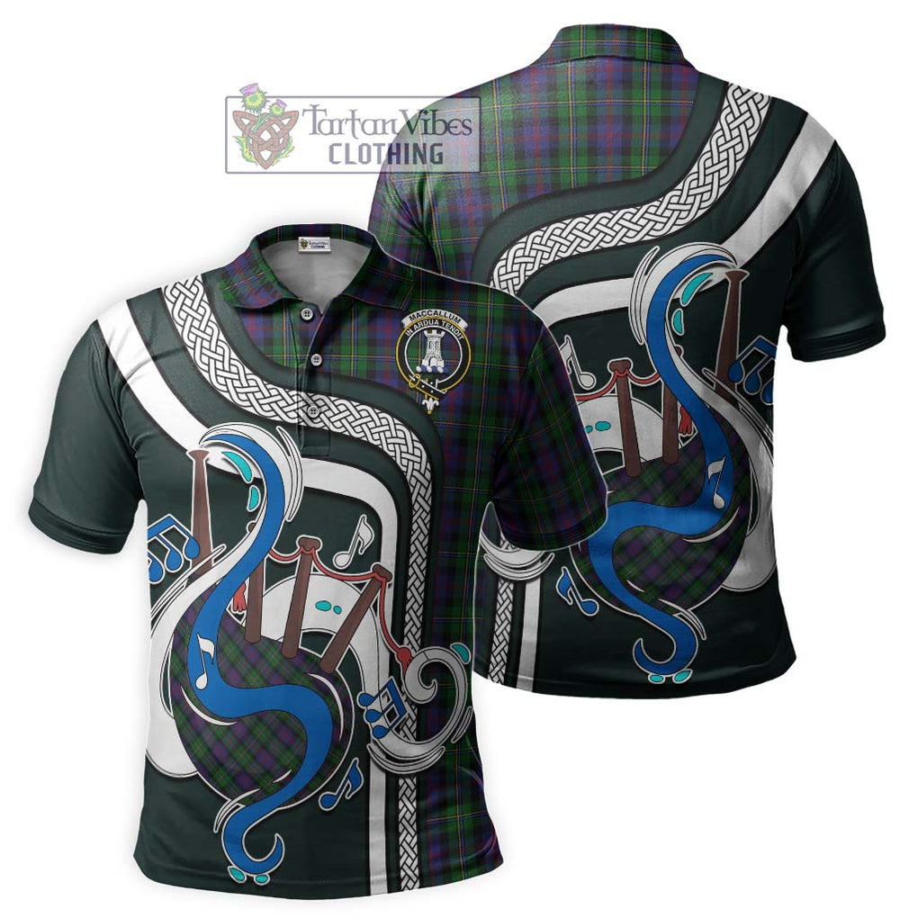 Tartan Vibes Clothing MacCallum Tartan Polo Shirt with Epic Bagpipe Style