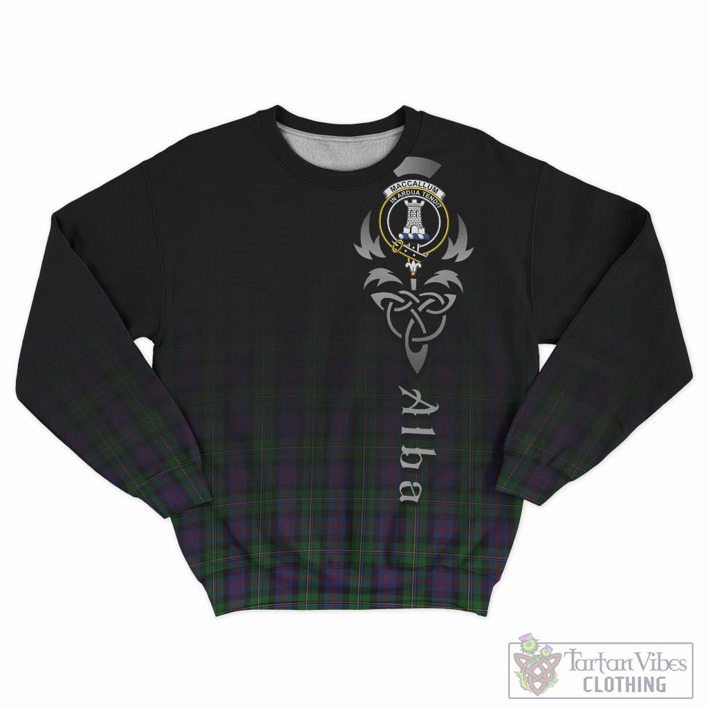 Tartan Vibes Clothing MacCallum Tartan Sweatshirt Featuring Alba Gu Brath Family Crest Celtic Inspired