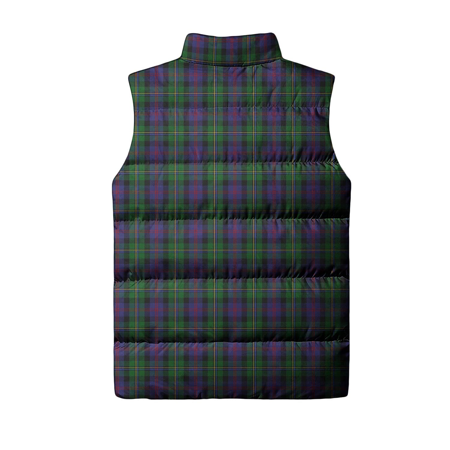 MacCallum Tartan Sleeveless Puffer Jacket with Family Crest - Tartanvibesclothing