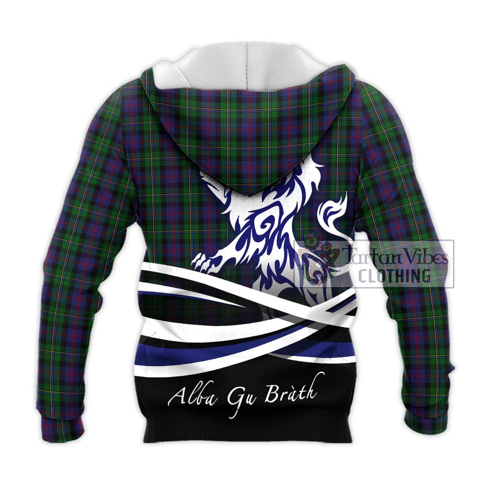 MacCallum (McCallum) Tartan Knitted Hoodie with Alba Gu Brath Regal Lion Emblem - Tartanvibesclothing Shop