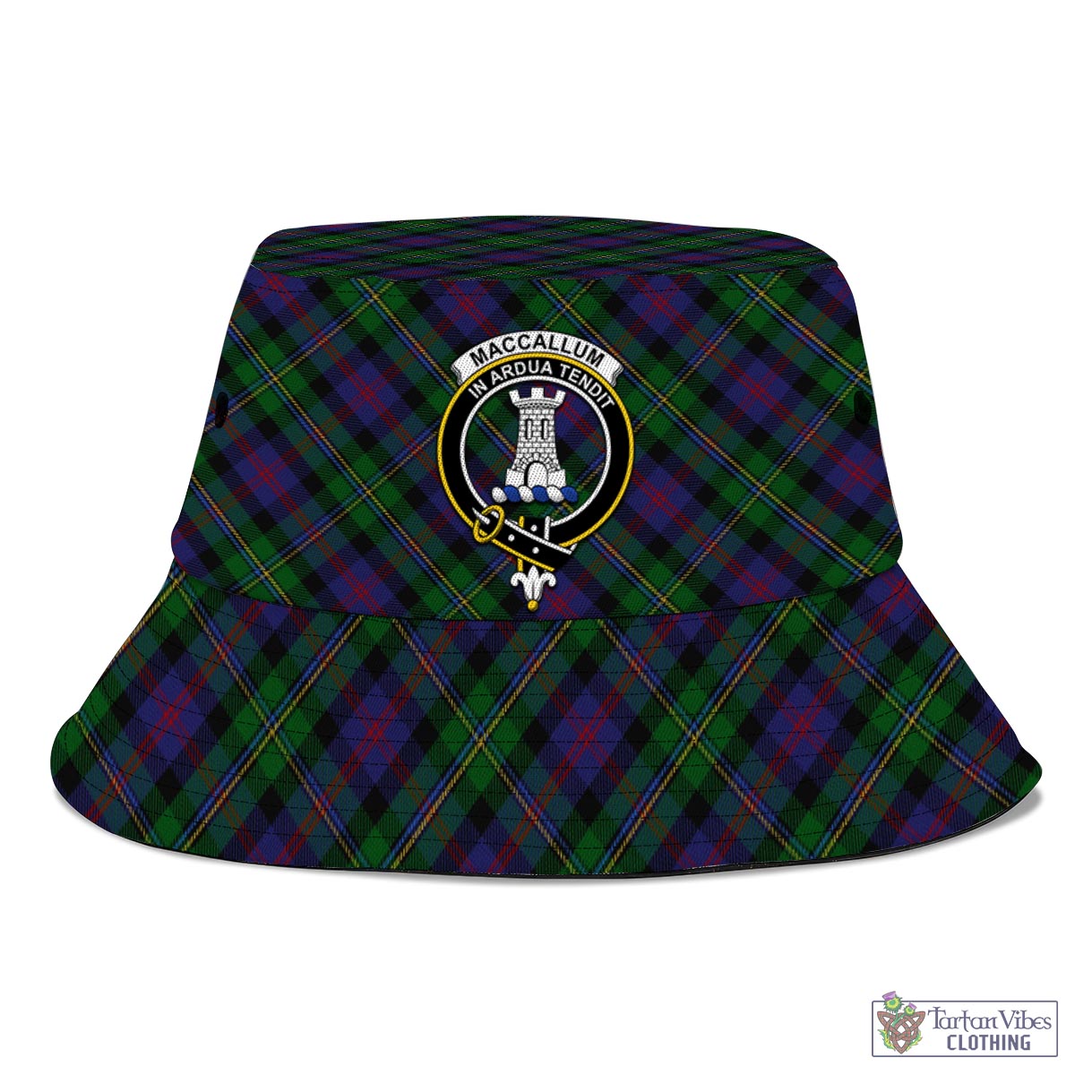 Tartan Vibes Clothing MacCallum Tartan Bucket Hat with Family Crest