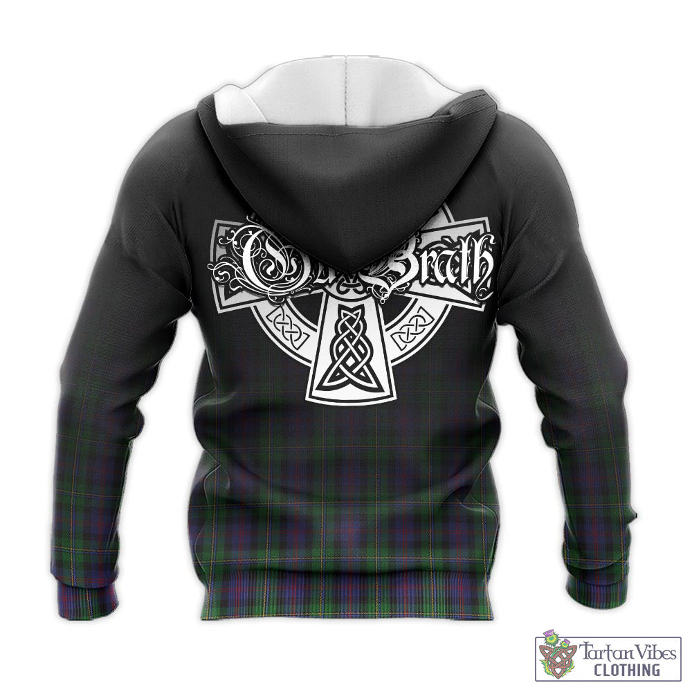 Tartan Vibes Clothing MacCallum Tartan Knitted Hoodie Featuring Alba Gu Brath Family Crest Celtic Inspired