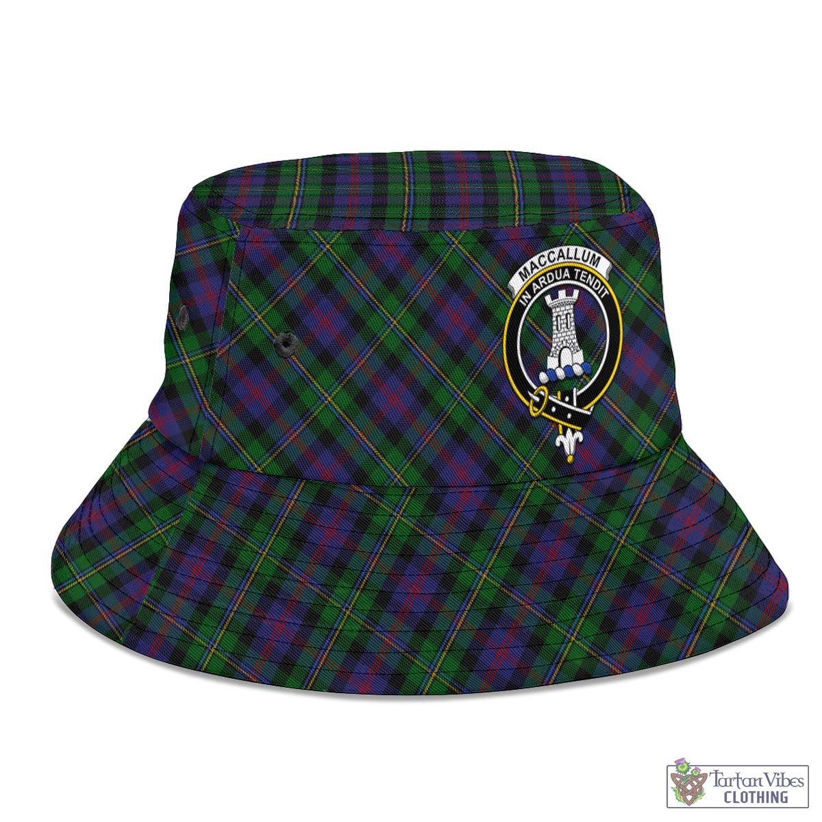 Tartan Vibes Clothing MacCallum Tartan Bucket Hat with Family Crest