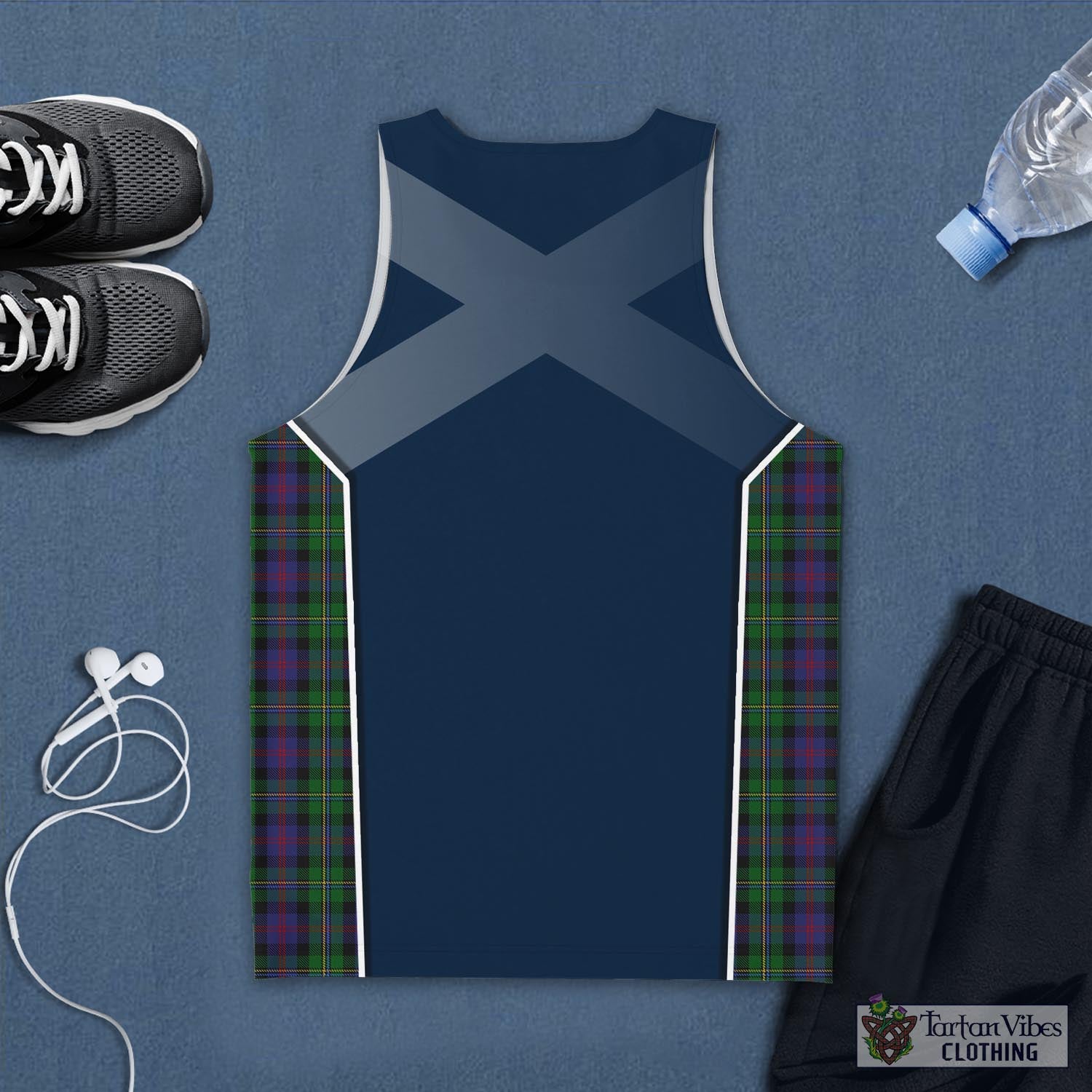 Tartan Vibes Clothing MacCallum Tartan Men's Tanks Top with Family Crest and Scottish Thistle Vibes Sport Style