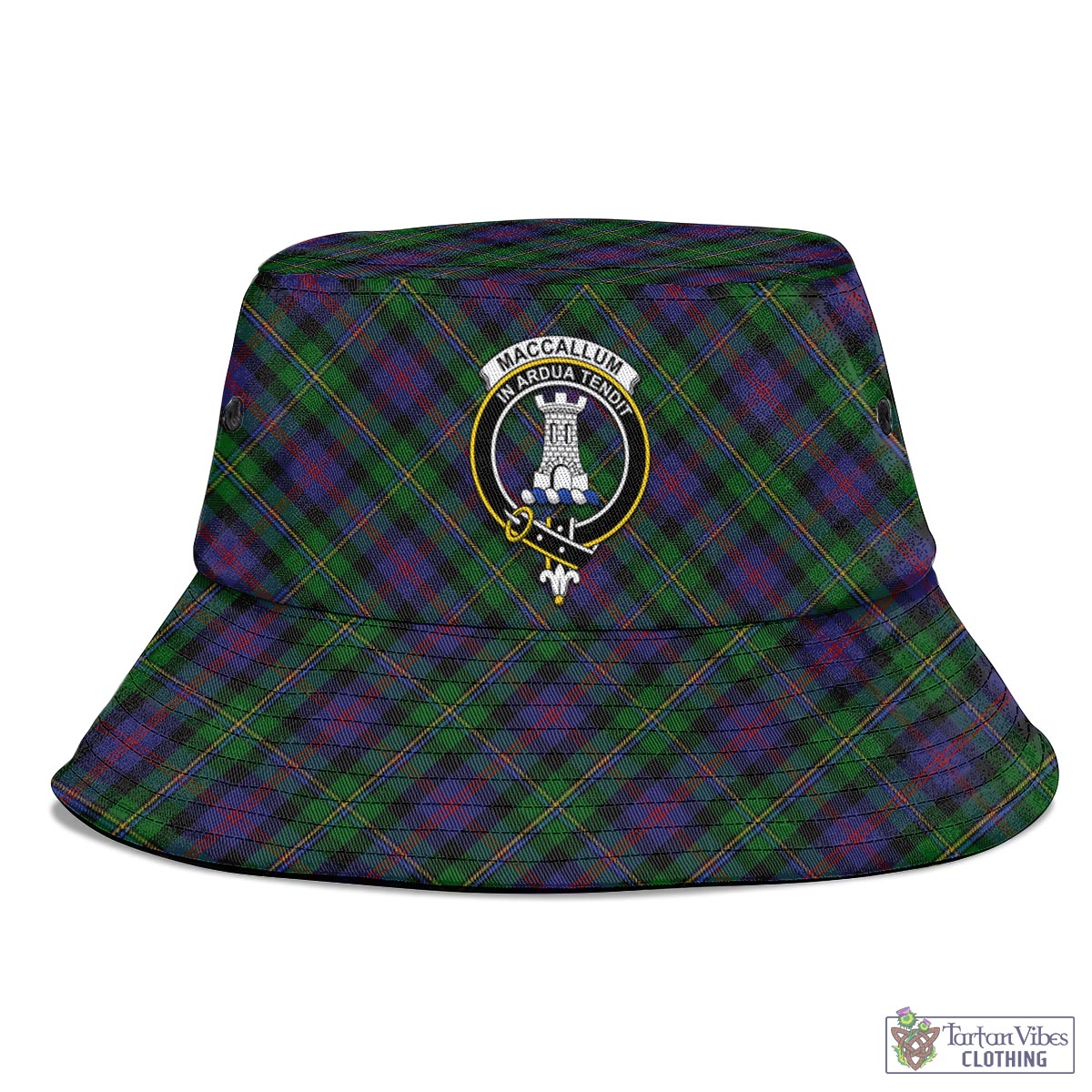 Tartan Vibes Clothing MacCallum Tartan Bucket Hat with Family Crest