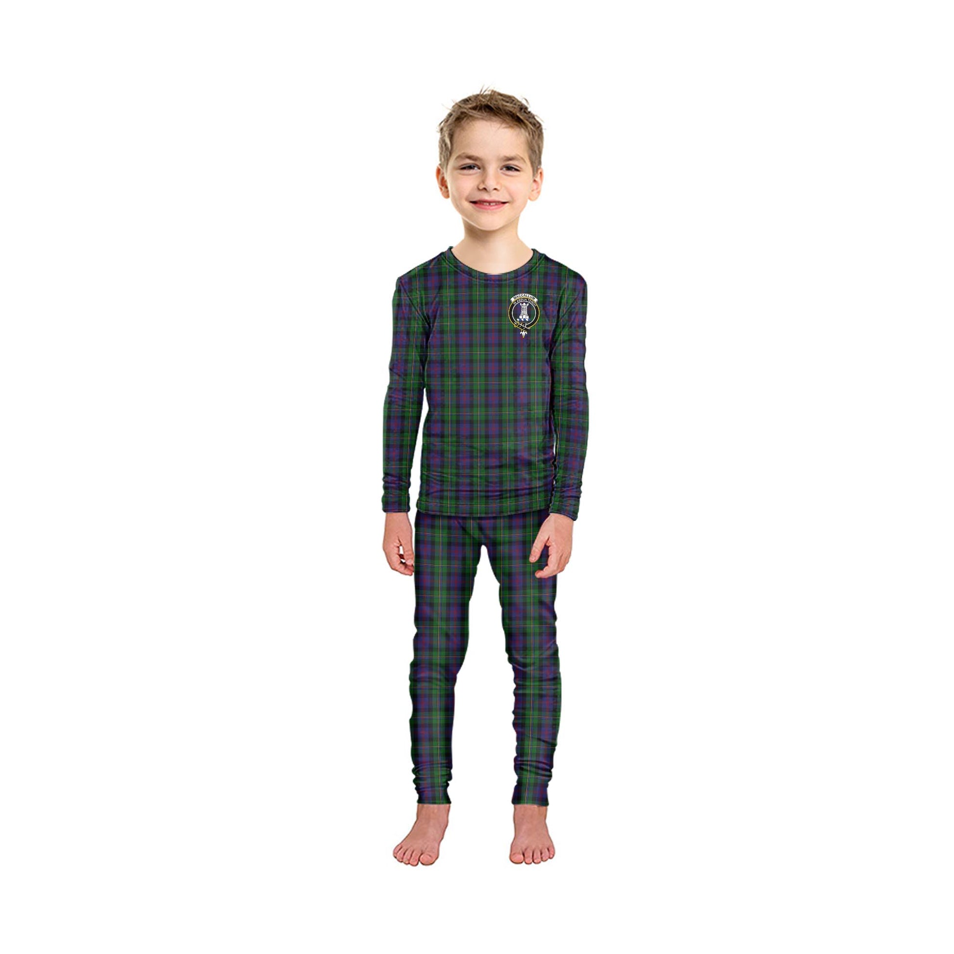 MacCallum Tartan Pajamas Family Set with Family Crest - Tartanvibesclothing