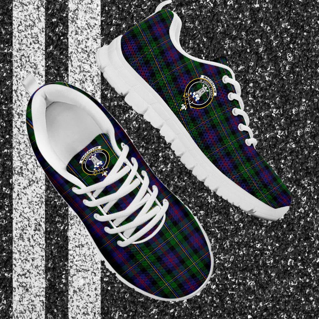 MacCallum (McCallum) Tartan Sneakers with Family Crest - Tartan Vibes Clothing