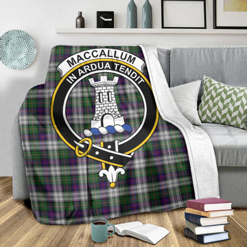 MacCallum Dress Tartan Blanket with Family Crest