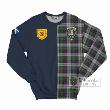 MacCallum Dress Tartan Sweatshirt Alba with Scottish Lion Royal Arm Half Style