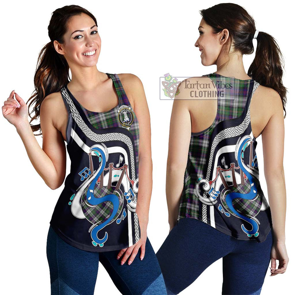 MacCallum Dress Tartan Women's Racerback Tanks with Epic Bagpipe Style 4XL - Tartanvibesclothing Shop