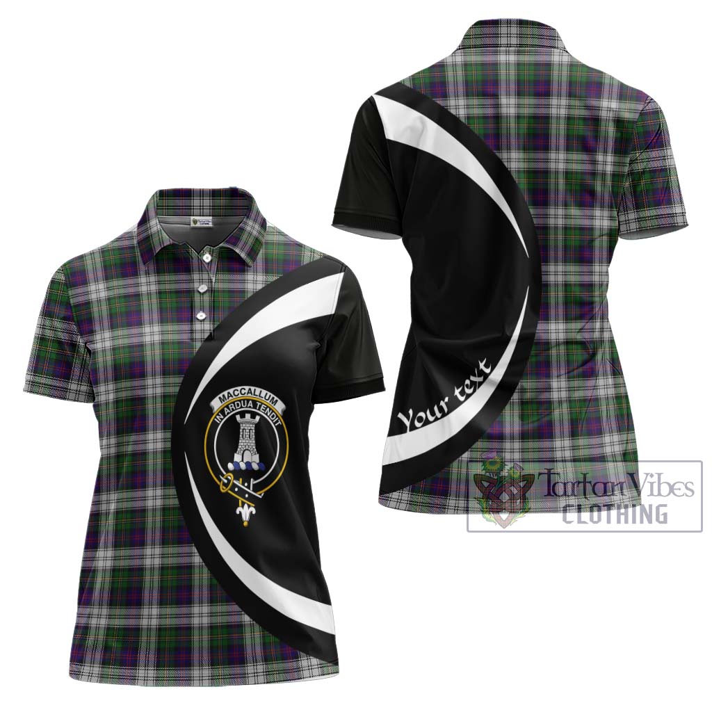 MacCallum Dress Tartan Women's Polo Shirt with Family Crest Circle Style Women - Tartan Vibes Clothing