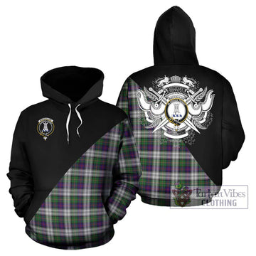 MacCallum Dress Tartan Hoodie with Family Crest and Military Logo Style