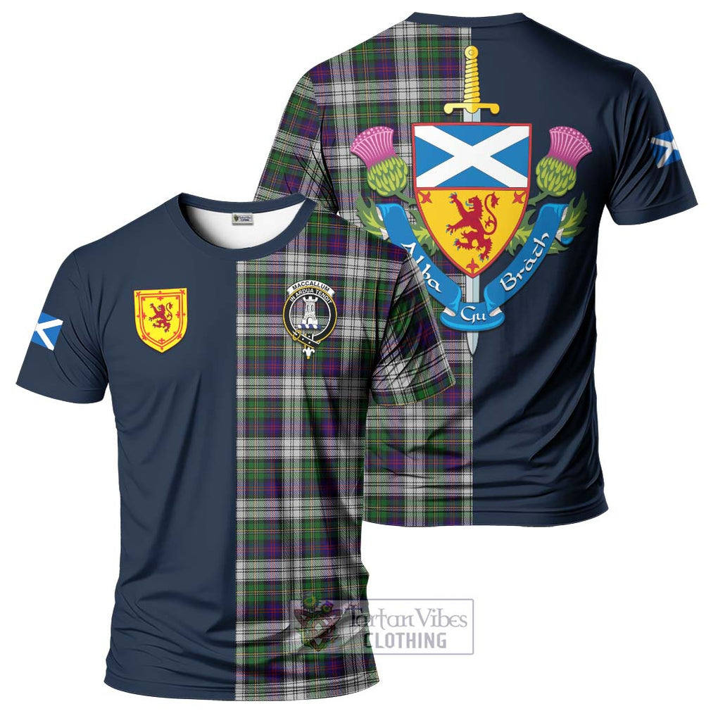 Tartan Vibes Clothing MacCallum Dress Tartan T-Shirt Alba with Scottish Lion Royal Arm Half Style