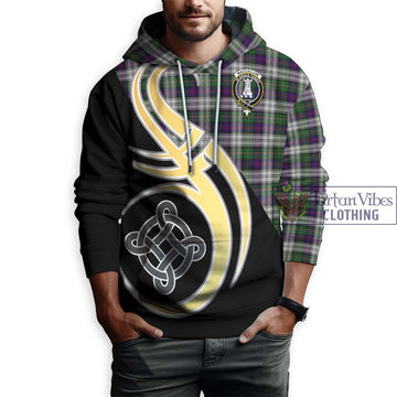 MacCallum Dress Tartan Hoodie with Family Crest and Celtic Symbol Style