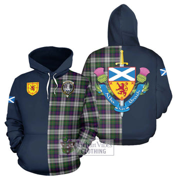 MacCallum Dress Tartan Hoodie Alba with Scottish Lion Royal Arm Half Style