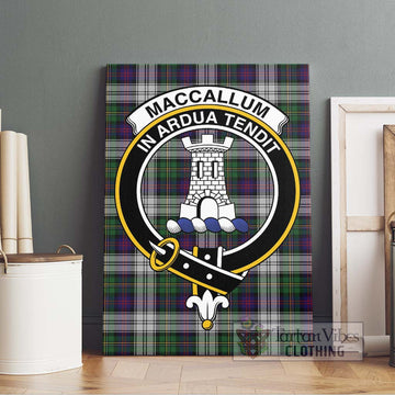 MacCallum Dress Tartan Canvas Print Wall Art with Family Crest