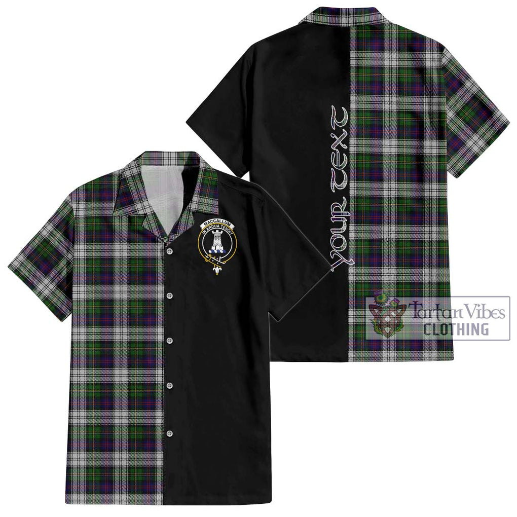 MacCallum Dress Tartan Short Sleeve Button Shirt with Family Crest and Half Of Me Style Kid - Tartanvibesclothing Shop