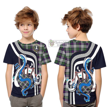 MacCallum Dress Tartan Kid T-Shirt with Epic Bagpipe Style