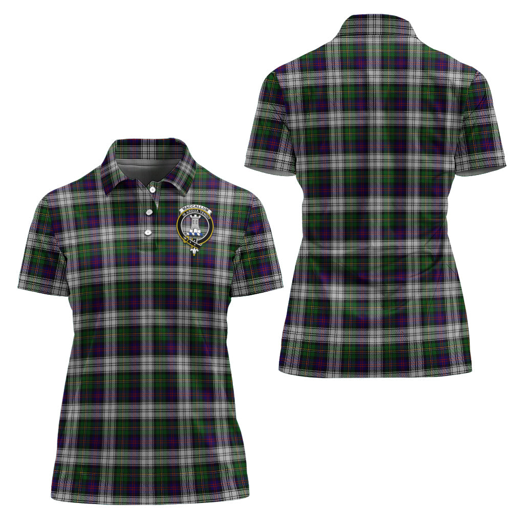 MacCallum Dress Tartan Polo Shirt with Family Crest For Women Women - Tartan Vibes Clothing