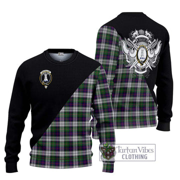 MacCallum Dress Tartan Ugly Sweater with Family Crest and Military Logo Style