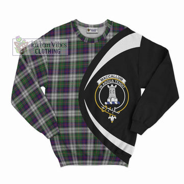 MacCallum Dress Tartan Sweatshirt with Family Crest Circle Style