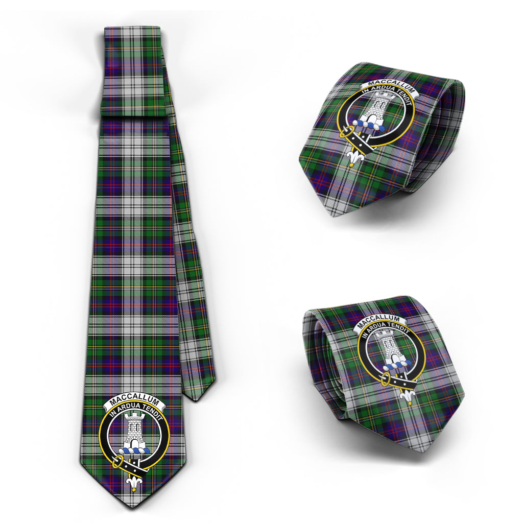 MacCallum Dress Tartan Classic Necktie with Family Crest Necktie One Size - Tartan Vibes Clothing