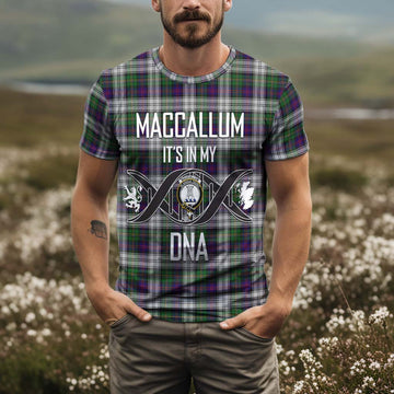 MacCallum Dress Tartan T-Shirt with Family Crest DNA In Me Style