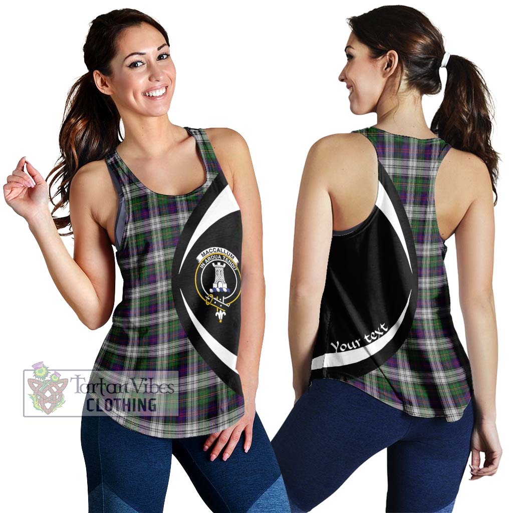 MacCallum Dress Tartan Women's Racerback Tanks with Family Crest Circle Style 4XL - Tartan Vibes Clothing