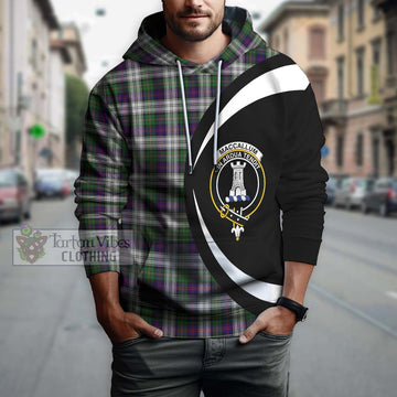 MacCallum Dress Tartan Hoodie with Family Crest Circle Style