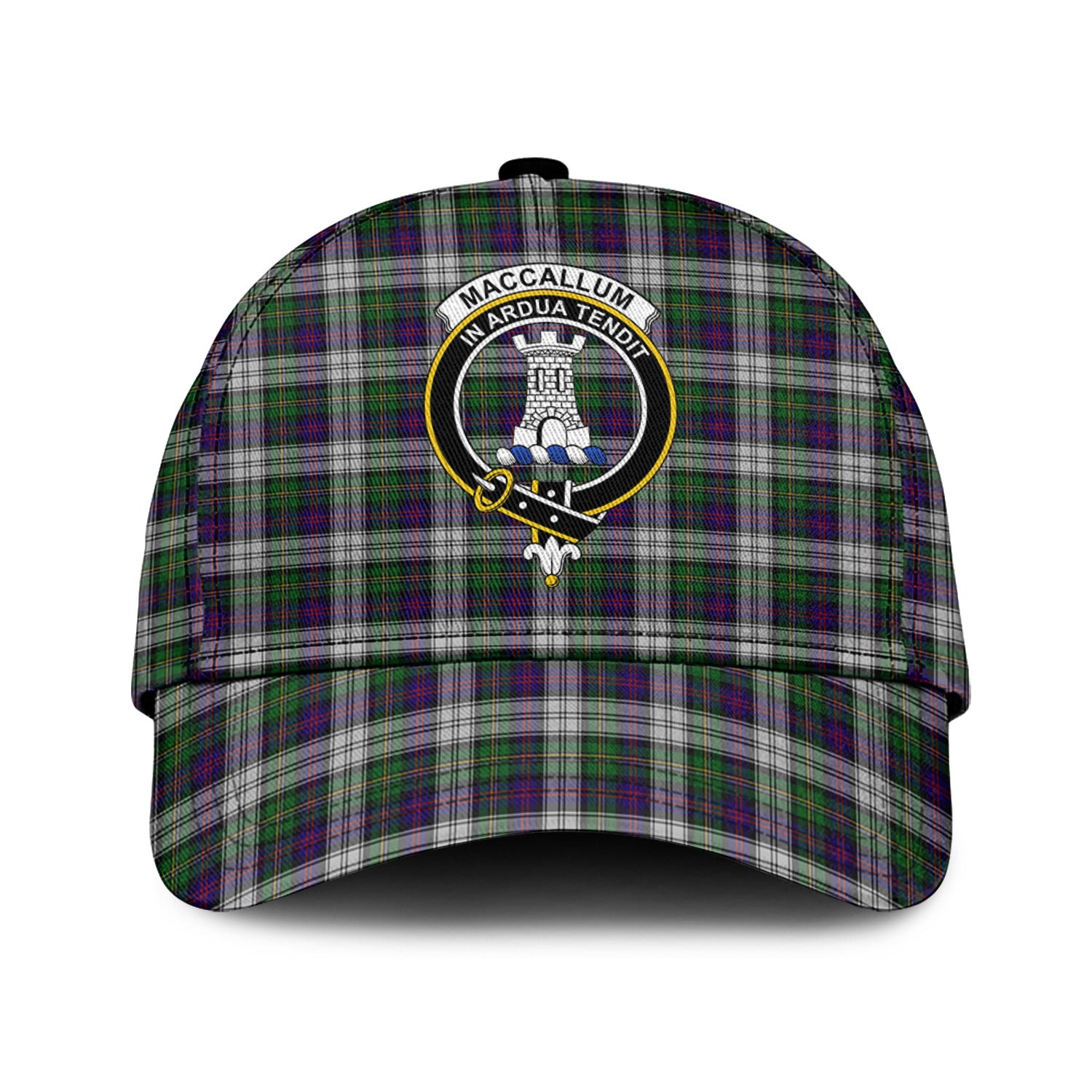 MacCallum Dress Tartan Classic Cap with Family Crest Classic Cap Universal Fit - Tartan Vibes Clothing