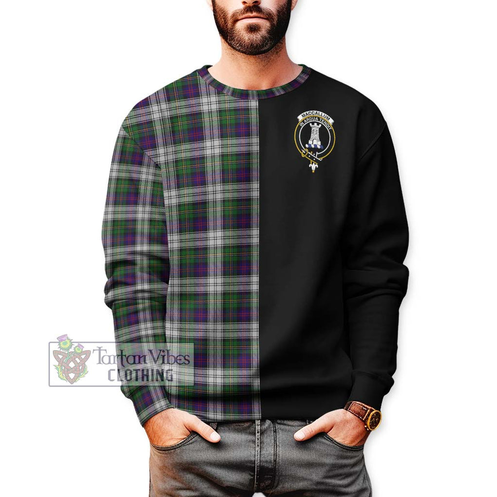 MacCallum Dress Tartan Sweatshirt with Family Crest and Half Of Me Style Unisex - Tartanvibesclothing Shop