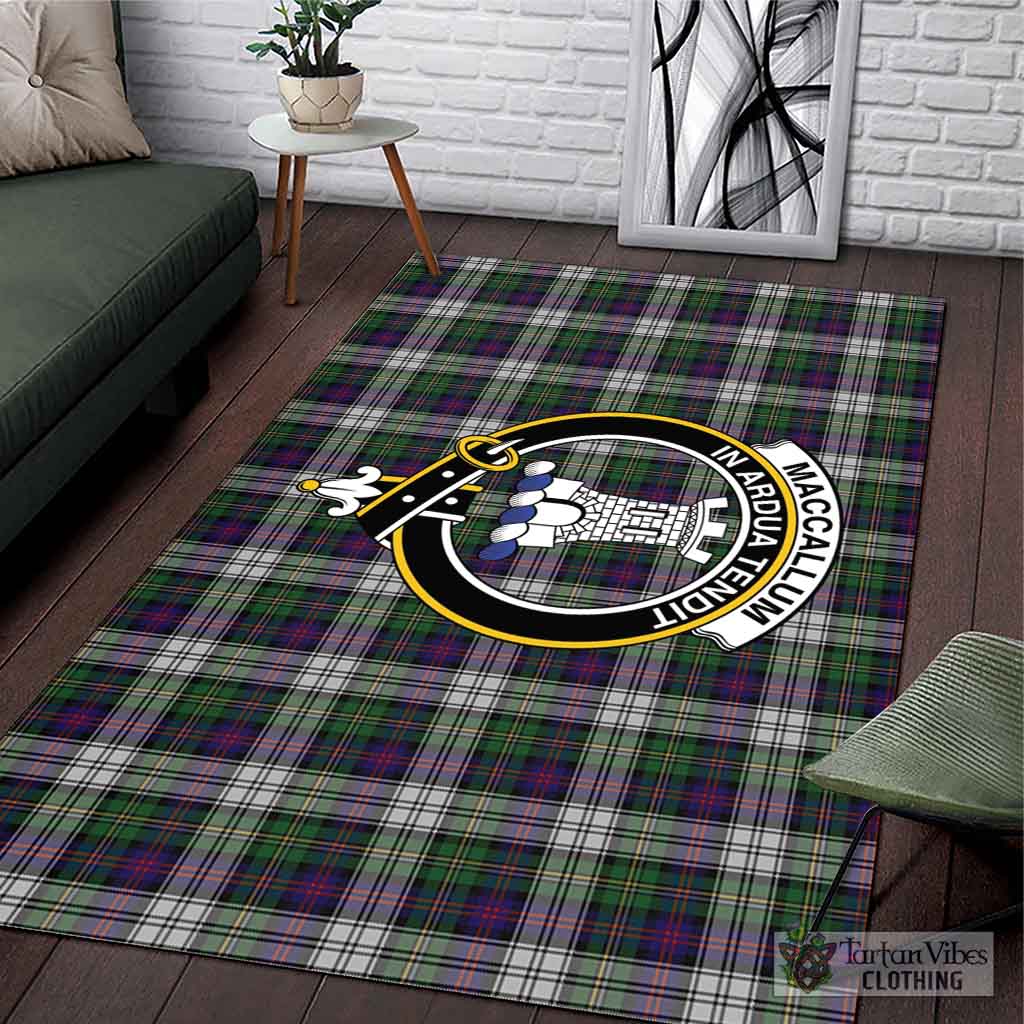 Tartan Vibes Clothing MacCallum Dress Tartan Area Rug with Family Crest