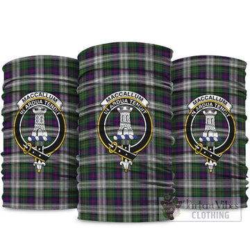 MacCallum Dress Tartan Neck Gaiters, Tartan Bandanas, Tartan Head Band with Family Crest