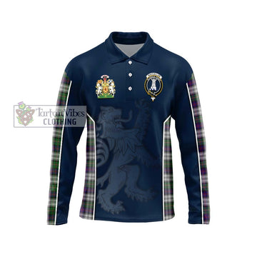 MacCallum Dress Tartan Long Sleeve Polo Shirt with Family Crest and Lion Rampant Vibes Sport Style