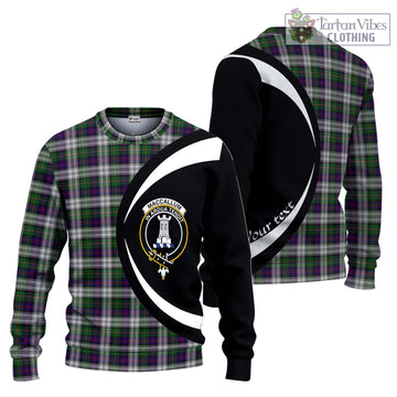 MacCallum Dress Tartan Ugly Sweater with Family Crest Circle Style