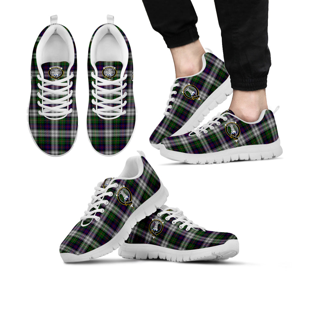 MacCallum Dress Tartan Sneakers with Family Crest Kid's Sneakers - Tartan Vibes Clothing