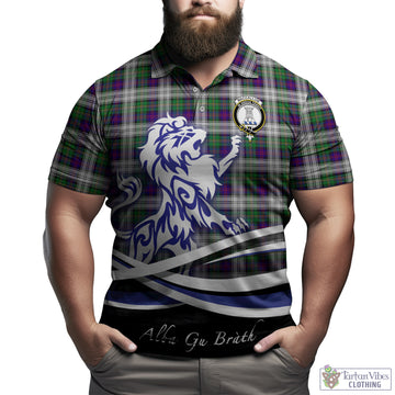 MacCallum Dress Tartan Polo Shirt with Alba Gu Brath Regal Lion Emblem