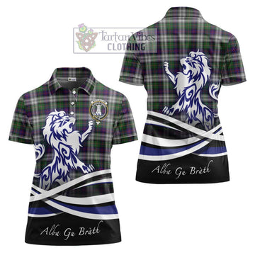 MacCallum Dress Tartan Women's Polo Shirt with Alba Gu Brath Regal Lion Emblem