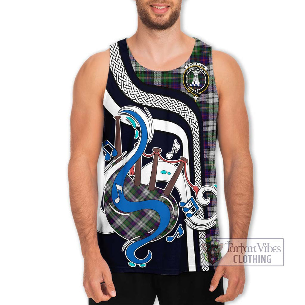 MacCallum Dress Tartan Men's Tank Top with Epic Bagpipe Style Men - Tartanvibesclothing Shop