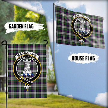 MacCallum Dress Tartan Flag with Family Crest