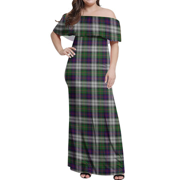 MacCallum Dress Tartan Off Shoulder Long Dress