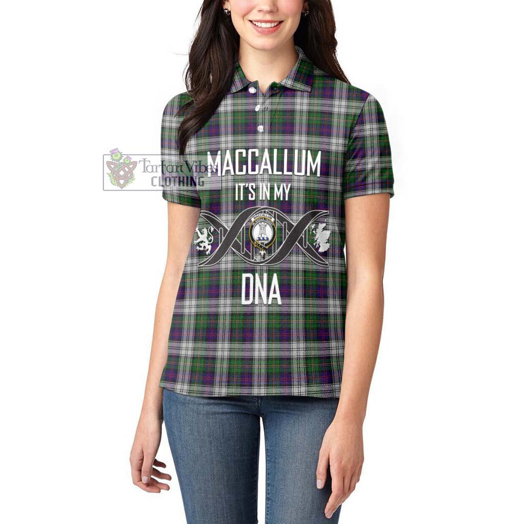 MacCallum Dress Tartan Women's Polo Shirt with Family Crest DNA In Me Style Women - Tartanvibesclothing Shop