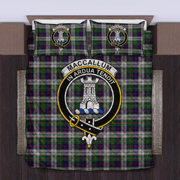 MacCallum Dress Tartan Quilt Bed Set with Family Crest